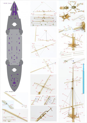 Pontos 23008F1 IJN MIKASA 1905 Detail Up Set 1/200 – Bild 15