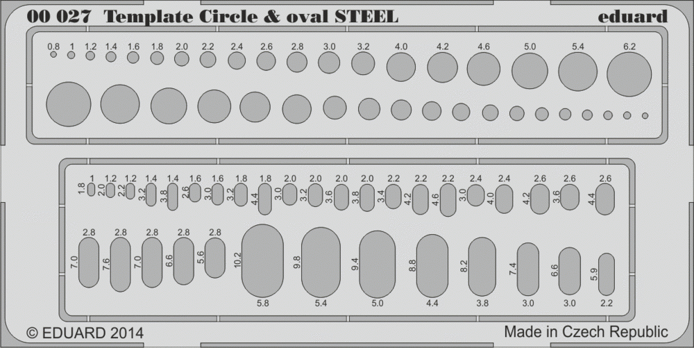 Eduard 00027 Cercle et ovale ACIER