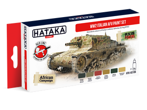 Hataka Hobby HTK-AS106 WW2 Italian AFV paint set (6x17ml)
