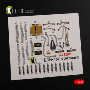 KELIK K48091 CH-46E Cargo compartment interior 3D decals for Academy kit 1/48 – Bild 2