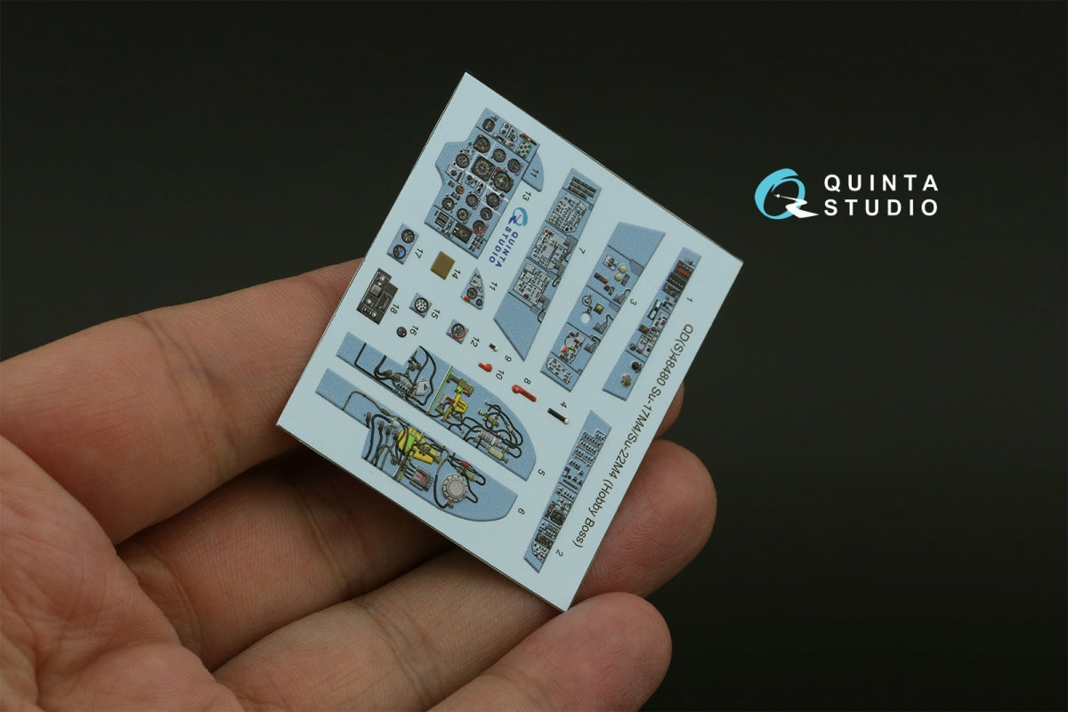 Quinta Studio QDS-48480 Su-17M4/Su-22M4 3D-Printed &amp;amp; colored Interior on decal paper (Hobby Boss) (Small version) 1/48 – image 4