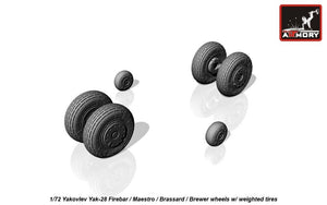 Roues du Yakovlev Yak-28 avec pneus lestés, Armory Models AW72047, échelle 1/72 – image 2