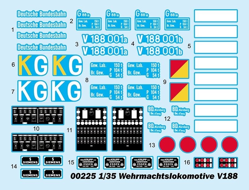 Trumpeter 00225 Wehrmachtslokomotive V188 1/35 – zdjęcie 3