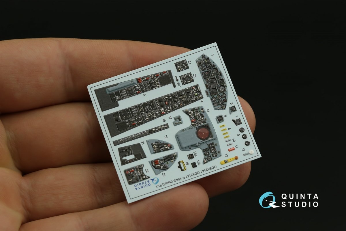 Quinta Studio QDS-32141 F-104G 3D-Printed &amp;amp; coloured Interior on decal paper (Italeri) (small version) 1/32 – zdjęcie 7