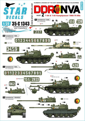 Star Decals 35-C1343 DDR - NVA 2. Numbers &amp;amp; insignia of the East German Nationale Volksarmee 1/35