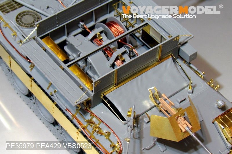 Maquette Voyager PE35979 Bergepanther Ausf.A allemand de la Seconde Guerre mondiale (type ancien, porte-outils Panther A) - Base pour TAKOM 2101 au 1/35 – image 10