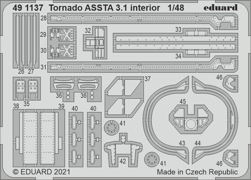 Eduard 491137 Tornado ASSTA 3.1 interior for Revell 1/48 – image 2