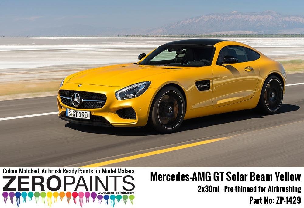 Zero Paints ZP-1429 Mercedes-AMG GT Jaune Rayon Solaire, kit de peinture 2 x 30 ml