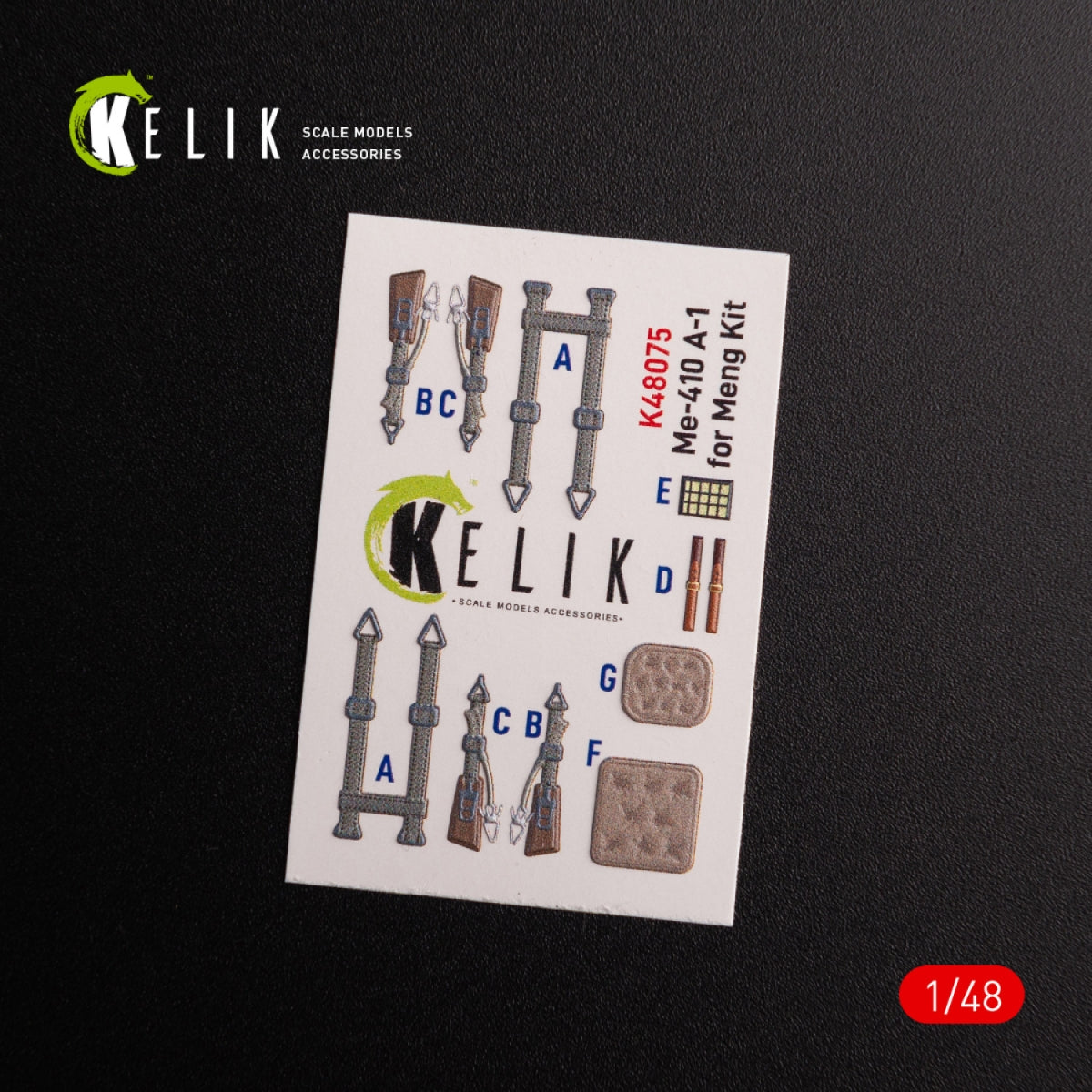 KELIK K48075 Messerschmitt Me-410 A1 interior 3D decals for Meng Model kit 1/48 – Bild 3