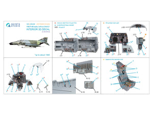 Quinta Studio QD+48448 F-4G early 3D-Printed &amp;amp; coloured Interior on decal paper (Zoukei Mura SWS) (with 3D-printed resin parts) 1/48 – immagine 3
