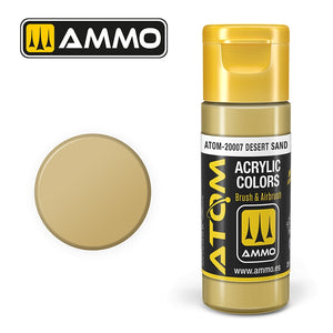AMMO of Mig Jimenez 20007 ATOM COLOR Desert Sand 20ml