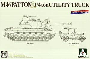 Takom 2117X M46 Patton &amp;amp; 1/4 ton Utility Truck 1/35
