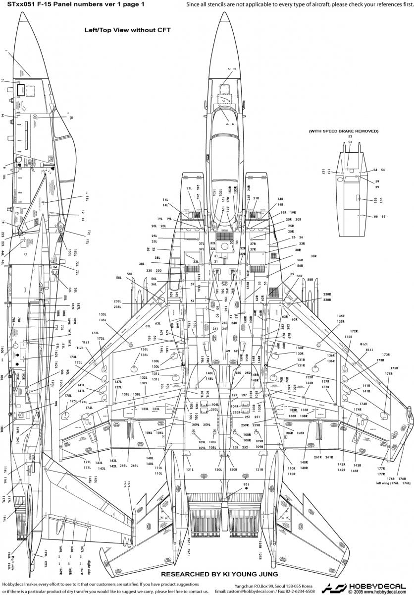 HobbyDecal ST32051V1 F-15 Panel numbers ver 1 1/32 – image 2