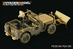 Voyager Model PEA185 WWII U.S. Jeep Willys MB snow plow w/ tyre chains (For TAMIYA /ITALIAN) 1/35 – immagine 4