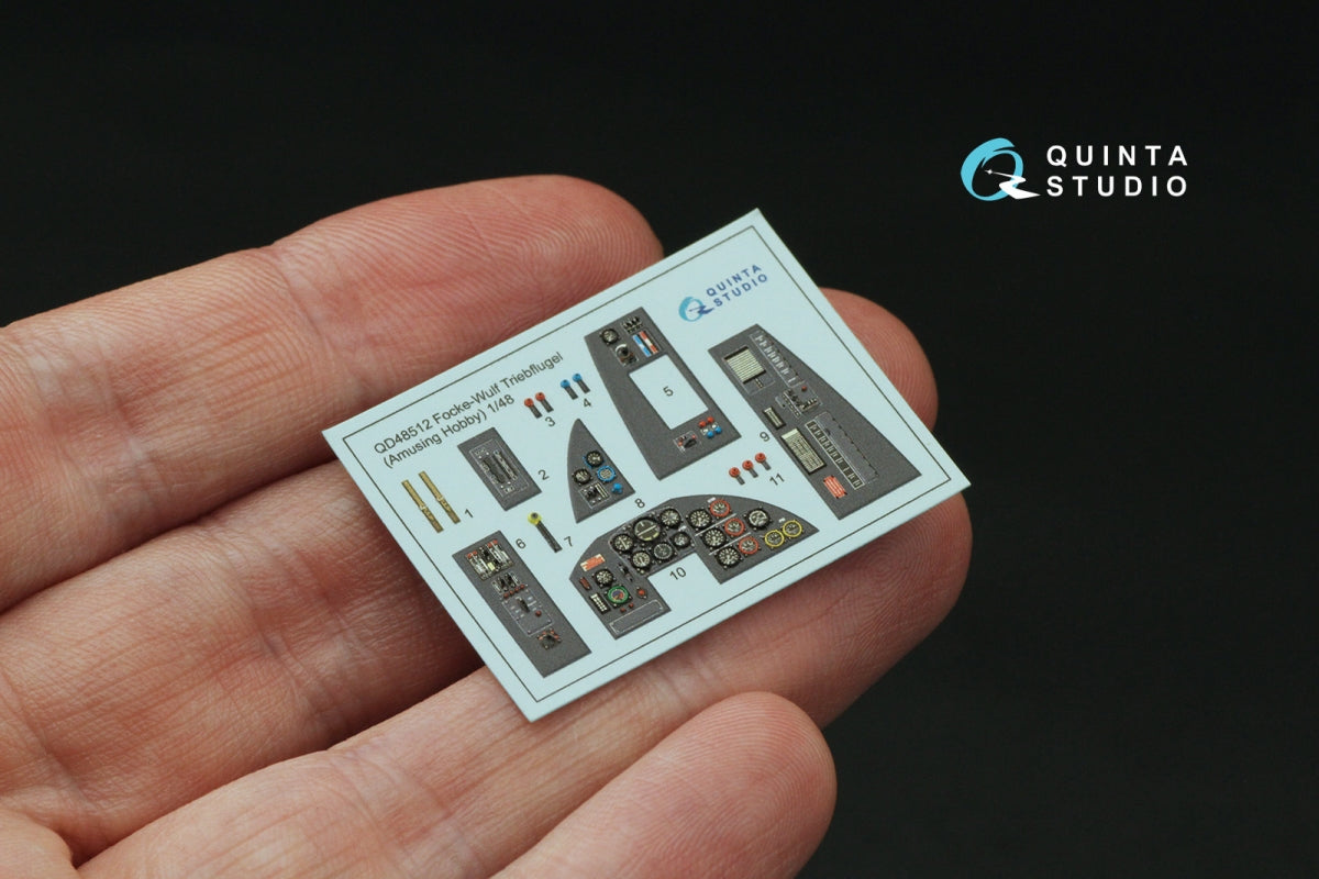 Intérieur coloré imprimé en 3D sur papier décalcomanie Quinta Studio QD48512 FW Triebflugel (loisir amusant) 1/48 – image 4