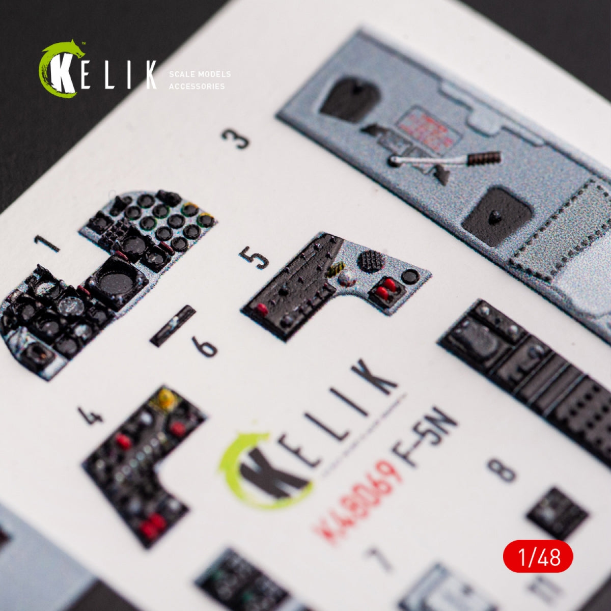 KELIK K48069 F-5N INTERIOR 3D DECALS FOR AFV CLUB KIT 1/48 – immagine 8