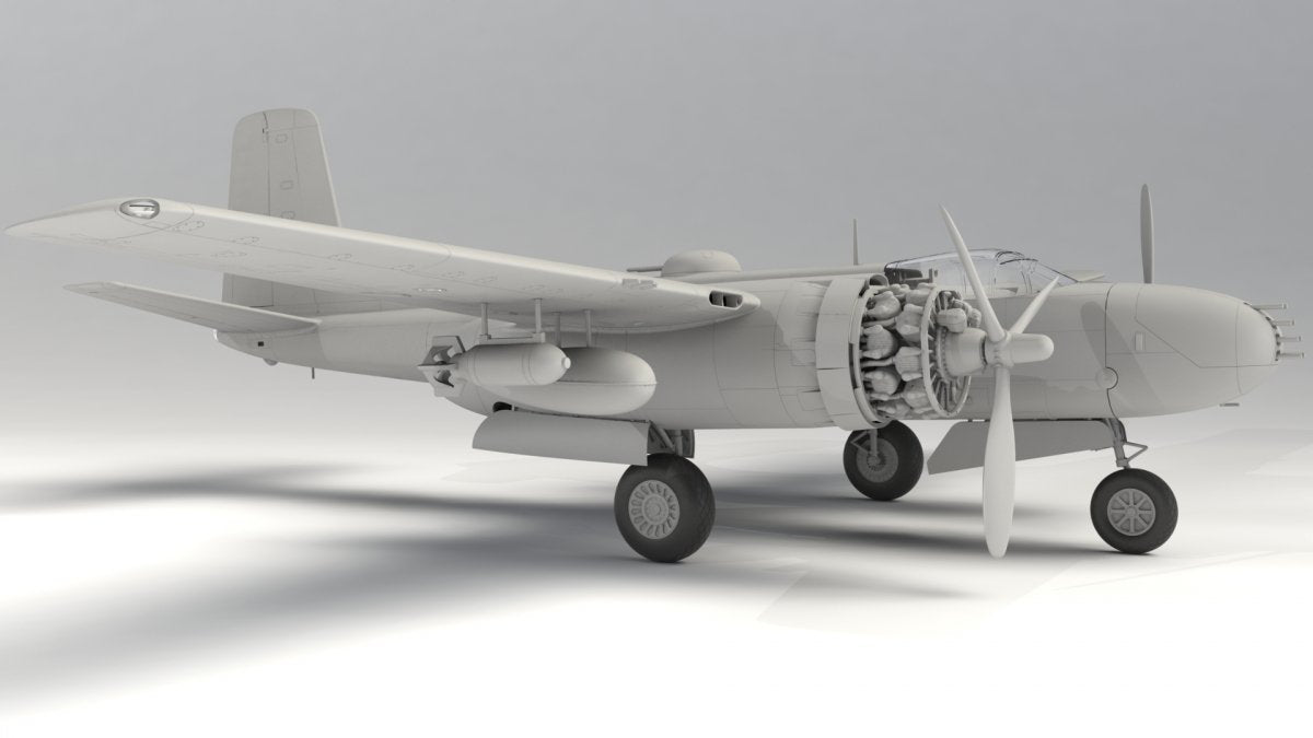 ICM 48285 A-26В Invader Pacific War Theater, WWII American Bomber 1/48 – zdjęcie 3
