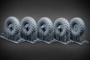 ScaleX WM 35005S GAZ-66 Sagged wheel set (for Trumpeter) 1/35