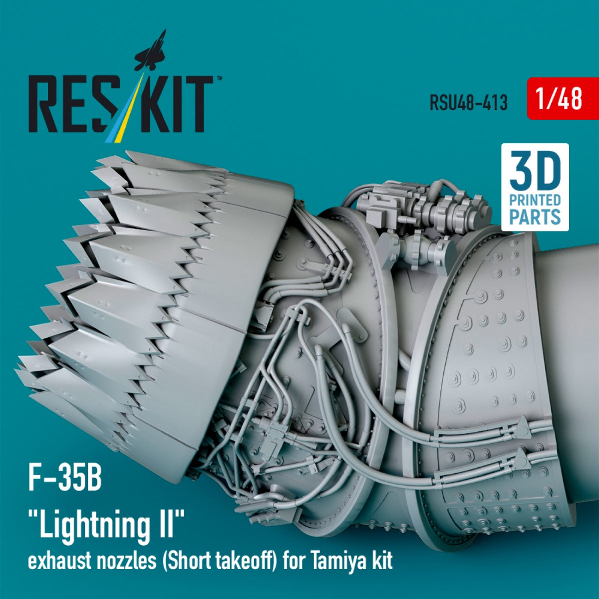 RESKIT RSU48-0413 F-35B &amp;quot;Lightning II&amp;quot; exhaust nozzle (Short takeoff) for Tamiya kit (3D printed) 1/48 – image 3