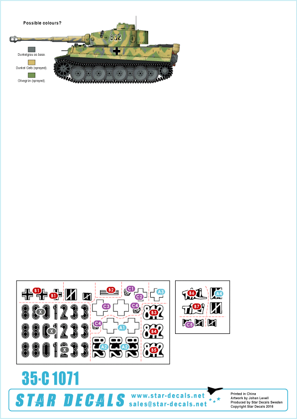 Star Decals 35-C1071 Tigers of Das Reich 1/35 – imagen 2