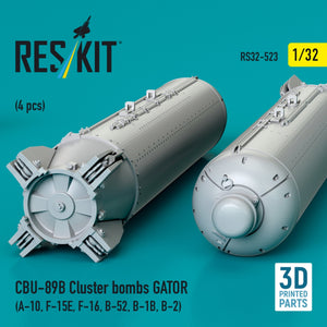 RESKIT RS32-0523 CBU-89B cluster bombs GATOR (4 pcs) (3D Printed) 1/32 – Bild 3
