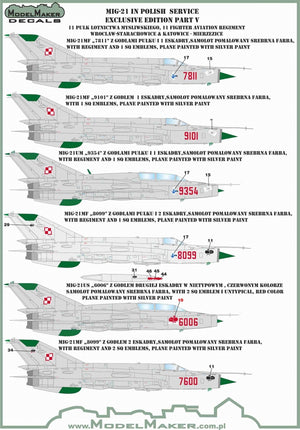 ModelMaker Decals D48154 MiG-21 in Polish service exclusive edition part V 1/48 – imagen 4