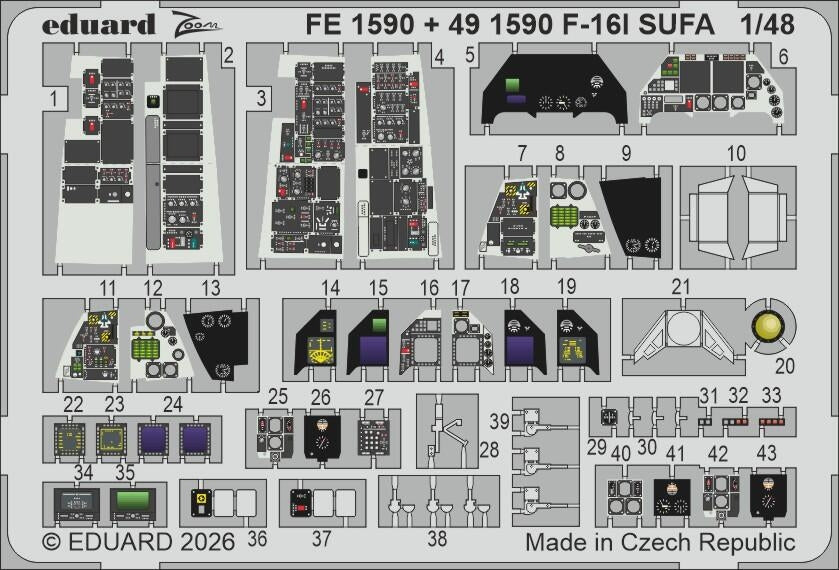 Eduard 491590 Lockheed Martin F-16I Sufa - Space Set Kinetic Gold Edition Kits 1/48