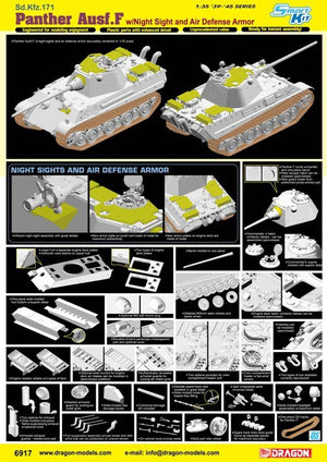 Dragon 6917 Panther Ausf.F w/Night Sight and Air Defense Armor 1/35 – immagine 2