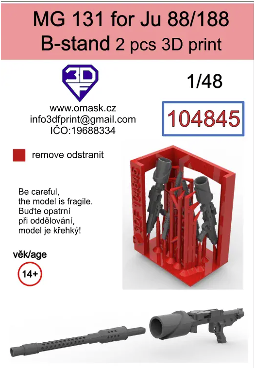 Omask 104845 MG 131 for Ju 88/188 B-Stand 1/48 – immagine 2