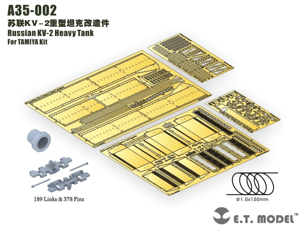 E.T. Model A35-002 Russian KV-2 Heavy Tank（Artisan Series TAMIYA Kit 1/35 – imagen 2