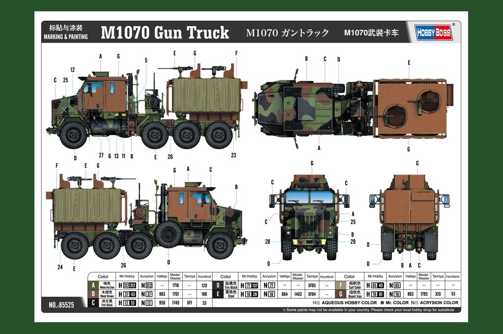 Hobby Boss 85525 M1070 Gun Truck 1/35 – Bild 16