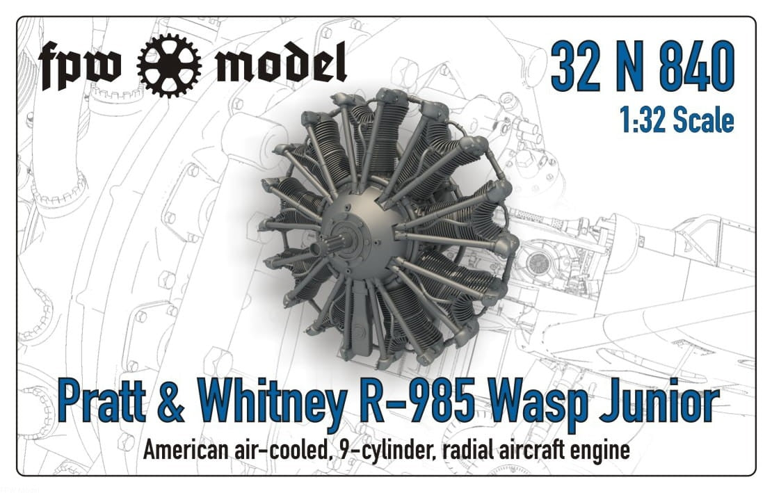 FPW Model 32N840 Pratt & Whitney R-985 Wasp Junior (full) 1/32