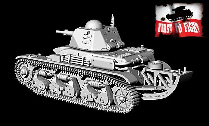 Premier char à combattre PL107 Renault R39 avec canon SA38 de 37 mm et queue, échelle 1/72 – image 4