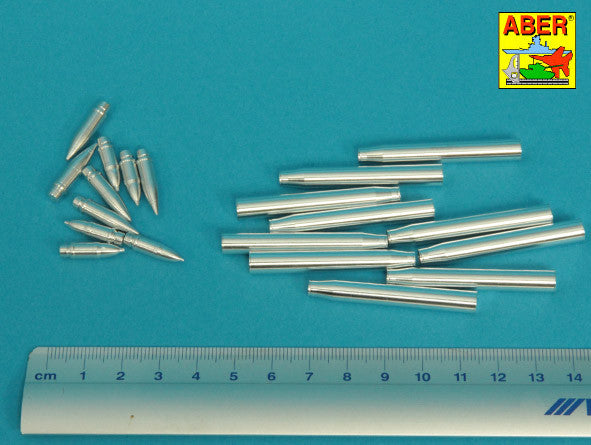Aber 16079 Set of 7,5cm projectiles x 10 pcs. for German A/T gun PaK 40 1/16 – immagine 3