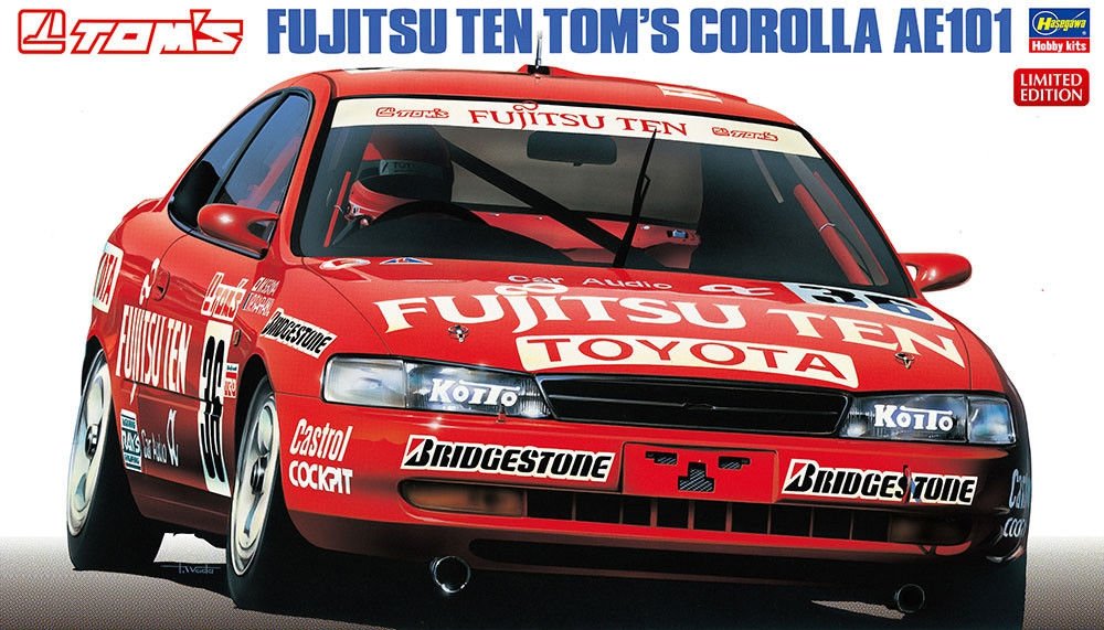 Hasegawa 20302 Fujitsu Ten Tom&amp;#39;s Corolla AE101 Limited Edition 1/24