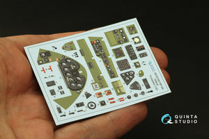 Quinta Studio QD32169 F6F-5N Hellcat 3D-Printed &amp;amp; coloured Interior on decal paper (Trumpeter) 1/32 – zdjęcie 4