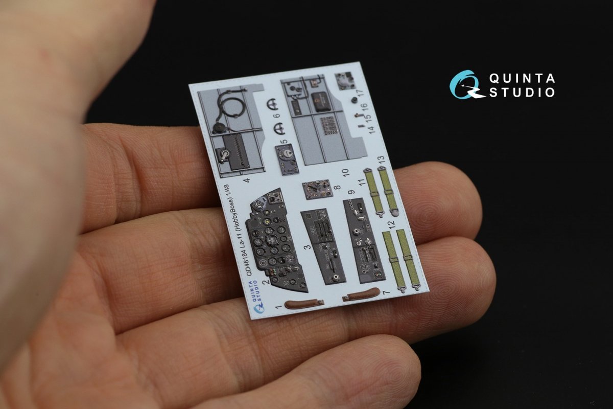Quinta Studio QD48184 La-11 3D-Printed &amp;amp; coloured Interior on decal paper (HobbyBoss) 1/48 – Bild 10