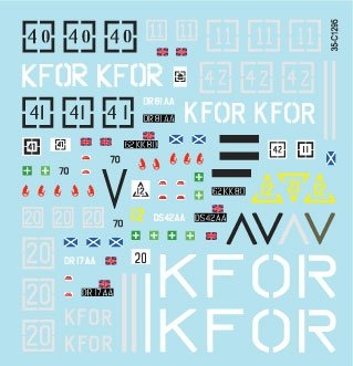 Star Decals 35-C1295 British Challenger 2 in Kosovo. KFOR markings 1/35 – immagine 3