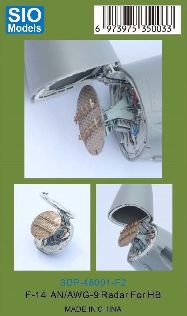 SIO Models 3DP-48001-F2 F-14 AN/AWG-9 Radar 1/48