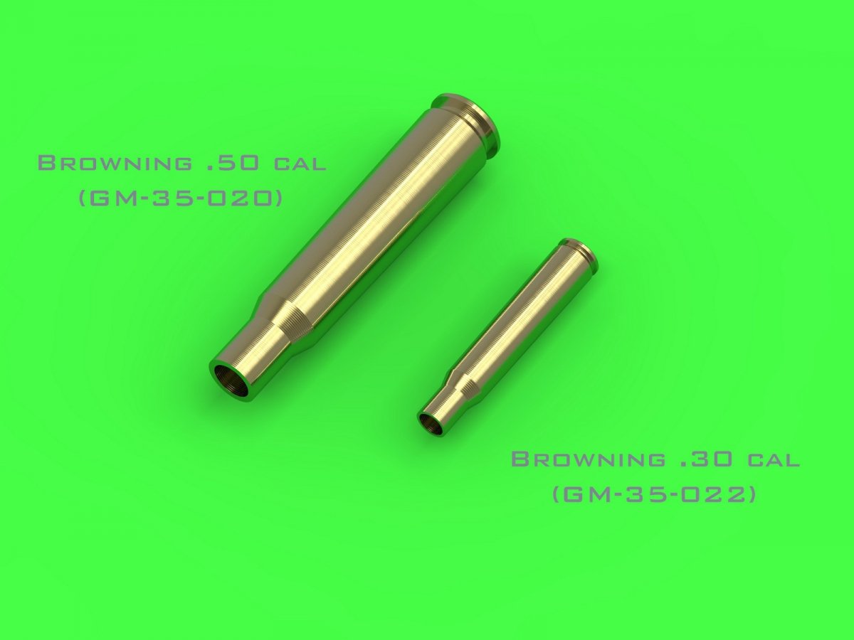 Master GM-35-022 M1919 Browning .30 caliber (7,62mm) - łuski (25sztuk) 1/35 – immagine 3