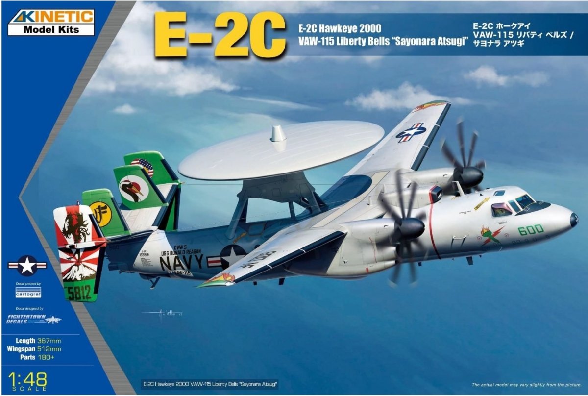 Kinetic K48066 E-2C Hawkeye 2000 VAW-115 Liberty Bells "Sayonara Atsugi" 1/48