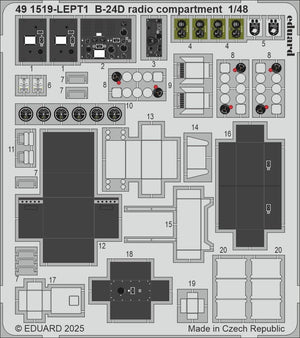 Eduard 491519 B-24D radio compartment HOBBY BOSS 1/48