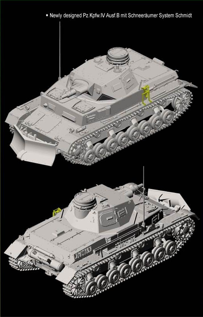 Dragon 6764 Pz.Kpfw.IV Ausf.B mit Schneeraumer System Schmidt 1/35 – zdjęcie 2
