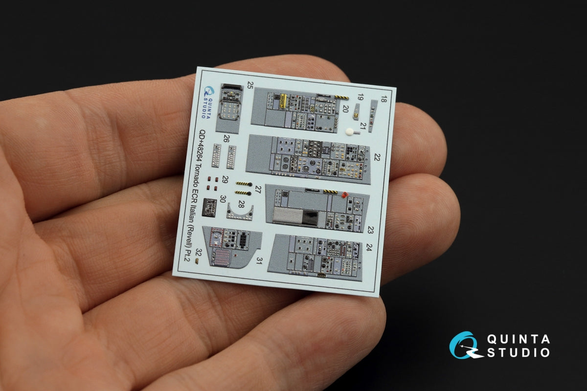 Quinta Studio QDS+48264 Tornado ECR Italian 3D-Printed coloured Interior on decal paper (Revell) (small version) (with 3D-printed resin parts) 1/48 – Bild 8