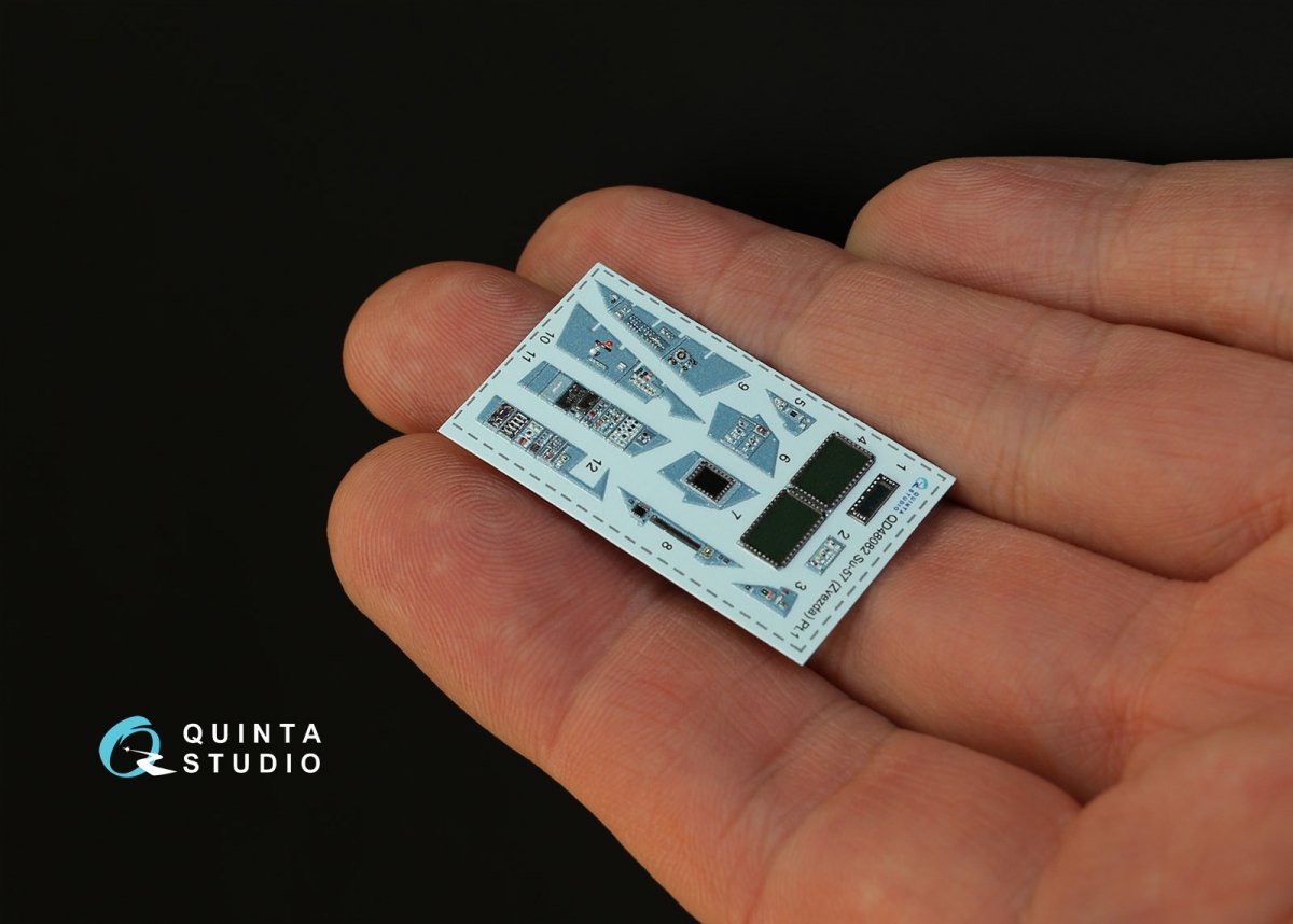 Quinta Studio QD48082 Su-57 3D-Printed &amp;amp; coloured Interior on decal paper (for Zvezda kit) 1/48 – Bild 4