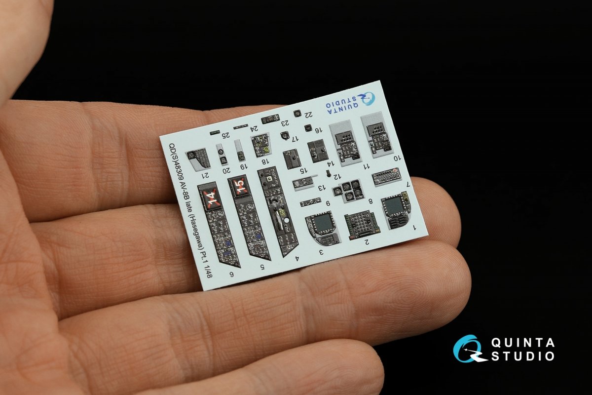 Quinta Studio QD48309 AV-8B Late 3D-Printed &amp;amp; coloured Interior on decal paper (Hasegawa) 1/48 – zdjęcie 9