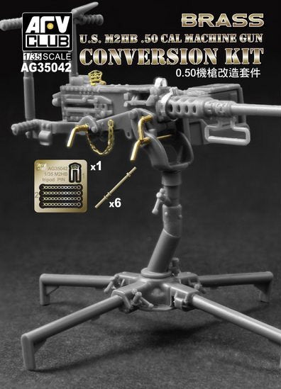 Kit de conversion de mitrailleuse américaine M2HB calibre .50 (AFV Club AG35042) à l'échelle 1/35
