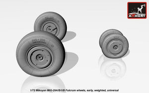 Armory Models AW72037 Mikoyan MiG-29A/B/UB Fulcrum weighted wheels, early 1/72 – immagine 4