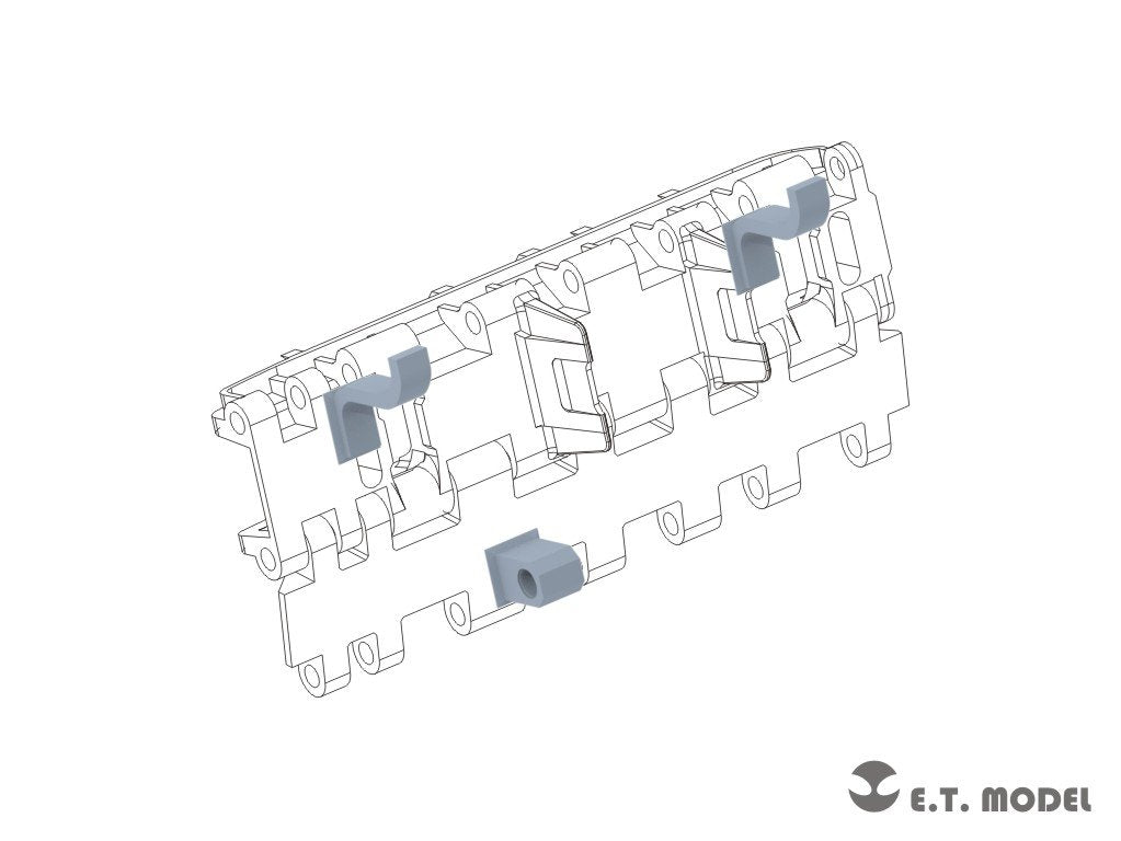 E.T. Model P35-318 Tiger II/Jagdtiger Spare Track Brackets For Common Version Track ( 3D Print ) 1/35 – immagine 2