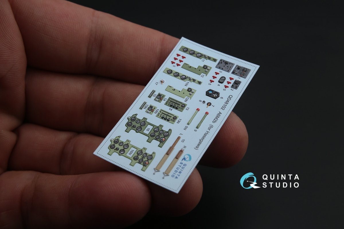 Quinta Studio QD48102 A6M2 3D-Printed &amp;amp; coloured Interior on decal paper (for Hasegawa kit) 1/48 – imagen 3